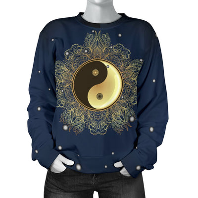 Yin Yang Mandala Women Crewneck Sweatshirt