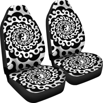 Yin Yang Spiral Design Print Universal Fit Car Seat Covers