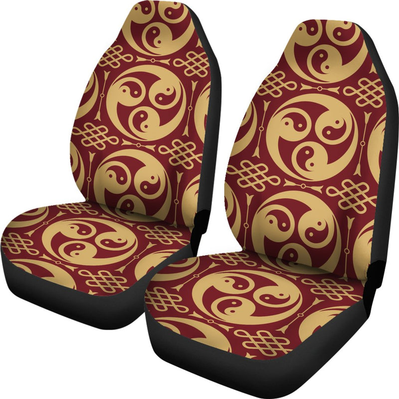 Yin Yang Style Pattern Design Print Universal Fit Car Seat Covers