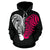 zebra Black Pink Heat Shap All Over Print Hoodie