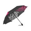 zebra Black Pink Heat Shap Automatic Foldable Umbrella