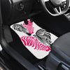 Zebra Black Pink Heat Shap Car Floor Mats