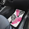 Zebra Black Pink Heat Shap Car Floor Mats