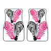 Zebra Black Pink Heat Shap Car Floor Mats