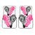 Zebra Black Pink Heat Shap Car Floor Mats