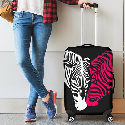 zebra Black Pink Heat Shap Luggage Cover Protector