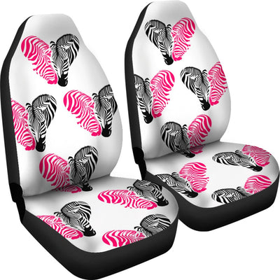 Zebra Black Pink Heat Shap Universal Fit Car Seat Covers
