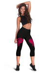 Zebra Black Pink Heat Shap Women Capris