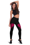 Zebra Black Pink Heat Shap Women Leggings