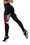 Zebra Black Pink Heat Shap Women Leggings