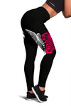 Zebra Black Pink Heat Shap Women Leggings