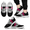 zebra Black Pink Heat Shape Men Sneakers