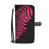 Zebra Black Pink Heat Shape Wallet Phone Case