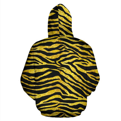 zebra Gold All Over Print Hoodie