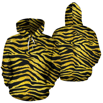 zebra Gold All Over Print Hoodie