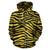 zebra Gold All Over Zip Up Hoodie