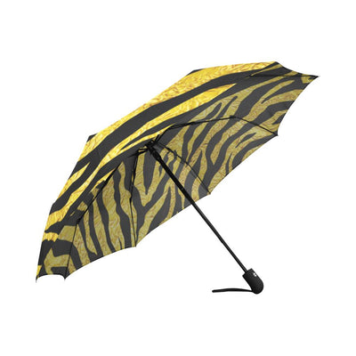 zebra Gold Automatic Foldable Umbrella