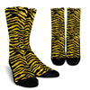 zebra Gold Crew Socks