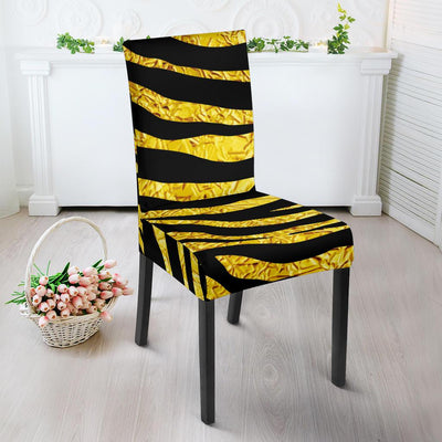 zebra Gold Dining Chair Slipcover-JORJUNE.COM