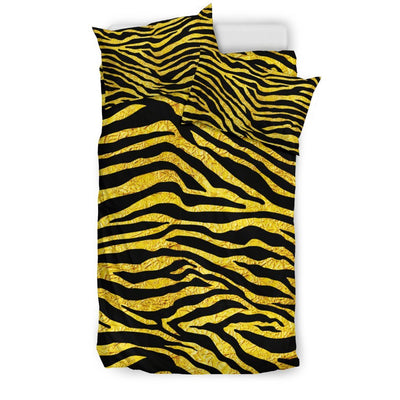 zebra Gold Duvet Cover Bedding Set