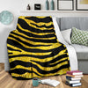 Zebra Gold Fleece Blanket