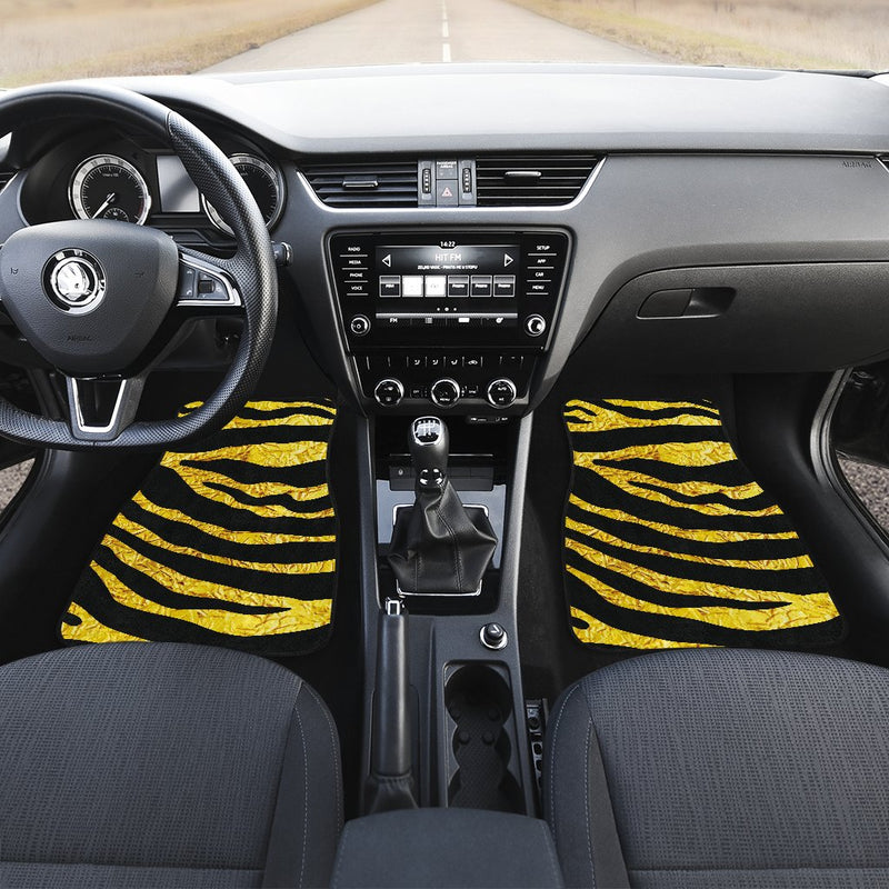 zebra Gold Front and Back Car Floor Mats