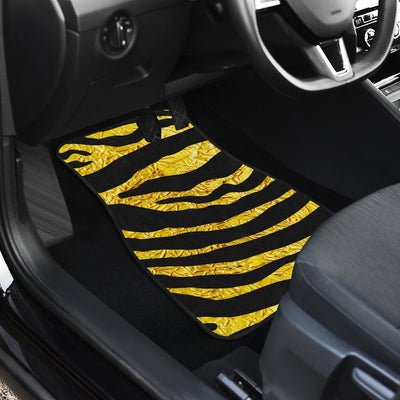 zebra Gold Front and Back Car Floor Mats