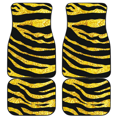 zebra Gold Front and Back Car Floor Mats