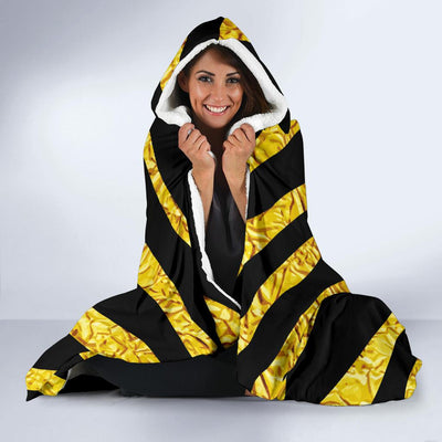 zebra Gold Hooded Blanket-JORJUNE.COM