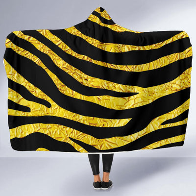 zebra Gold Hooded Blanket-JORJUNE.COM