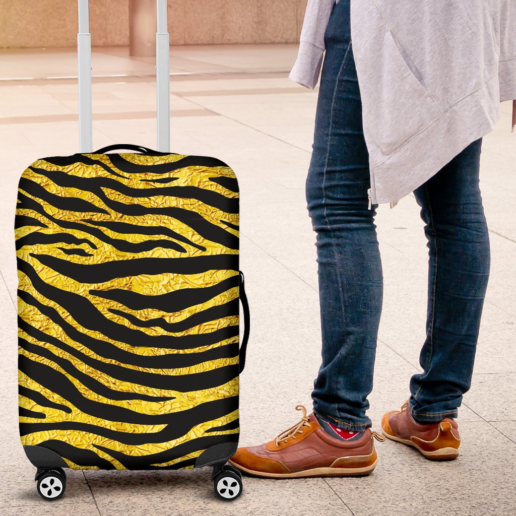 zebra Gold Luggage Cover Protector