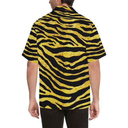 zebra Gold Men Hawaiian Shirt