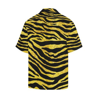 zebra Gold Men Hawaiian Shirt