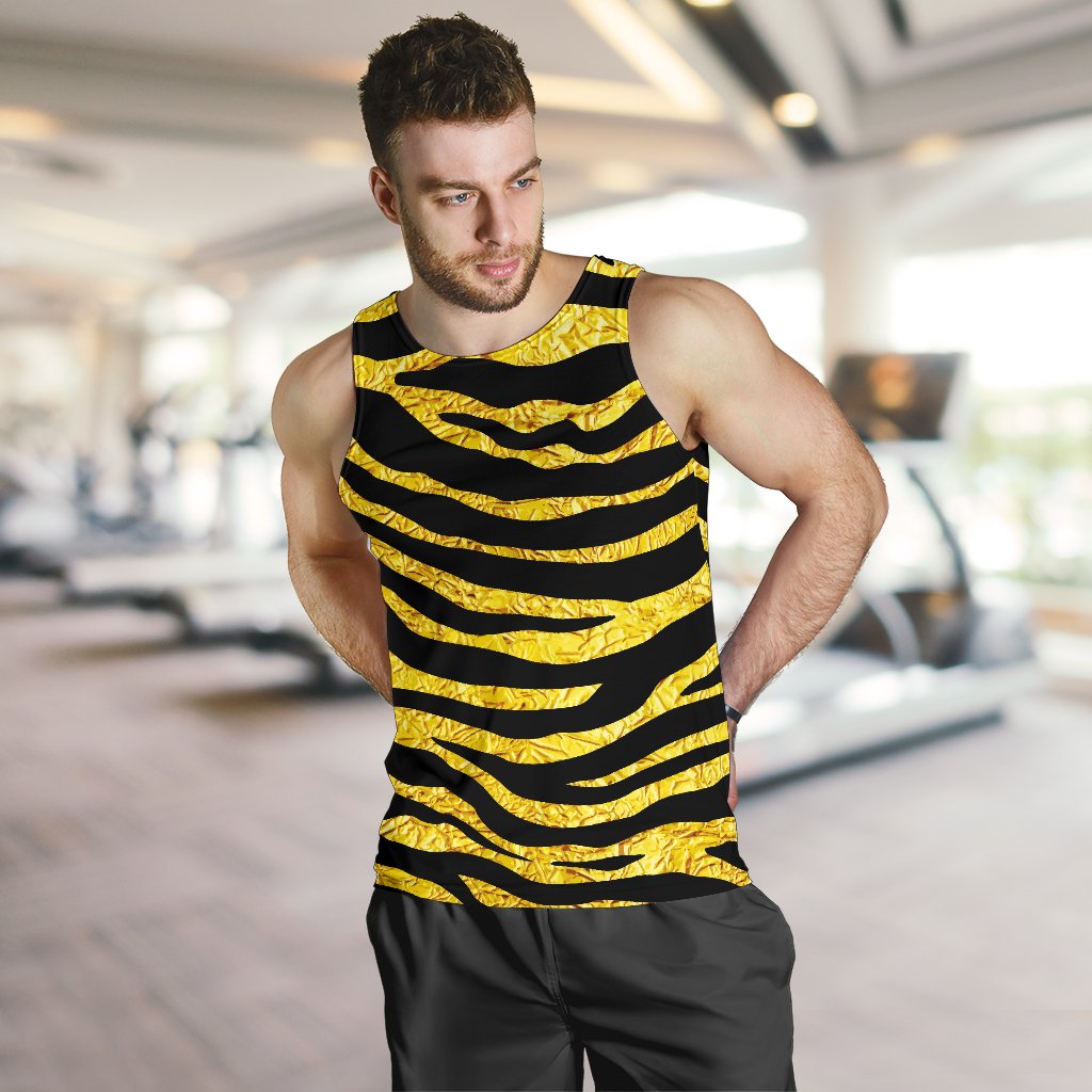 zebra Gold Men Tank Top