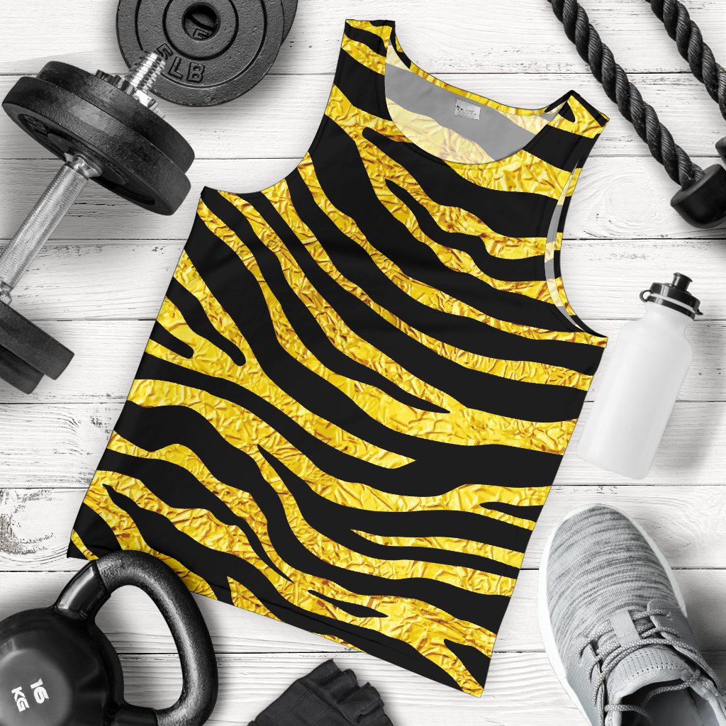 zebra Gold Men Tank Top