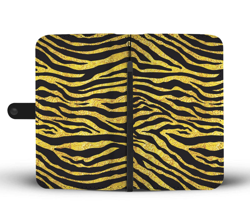 Zebra Gold Wallet Phone Case