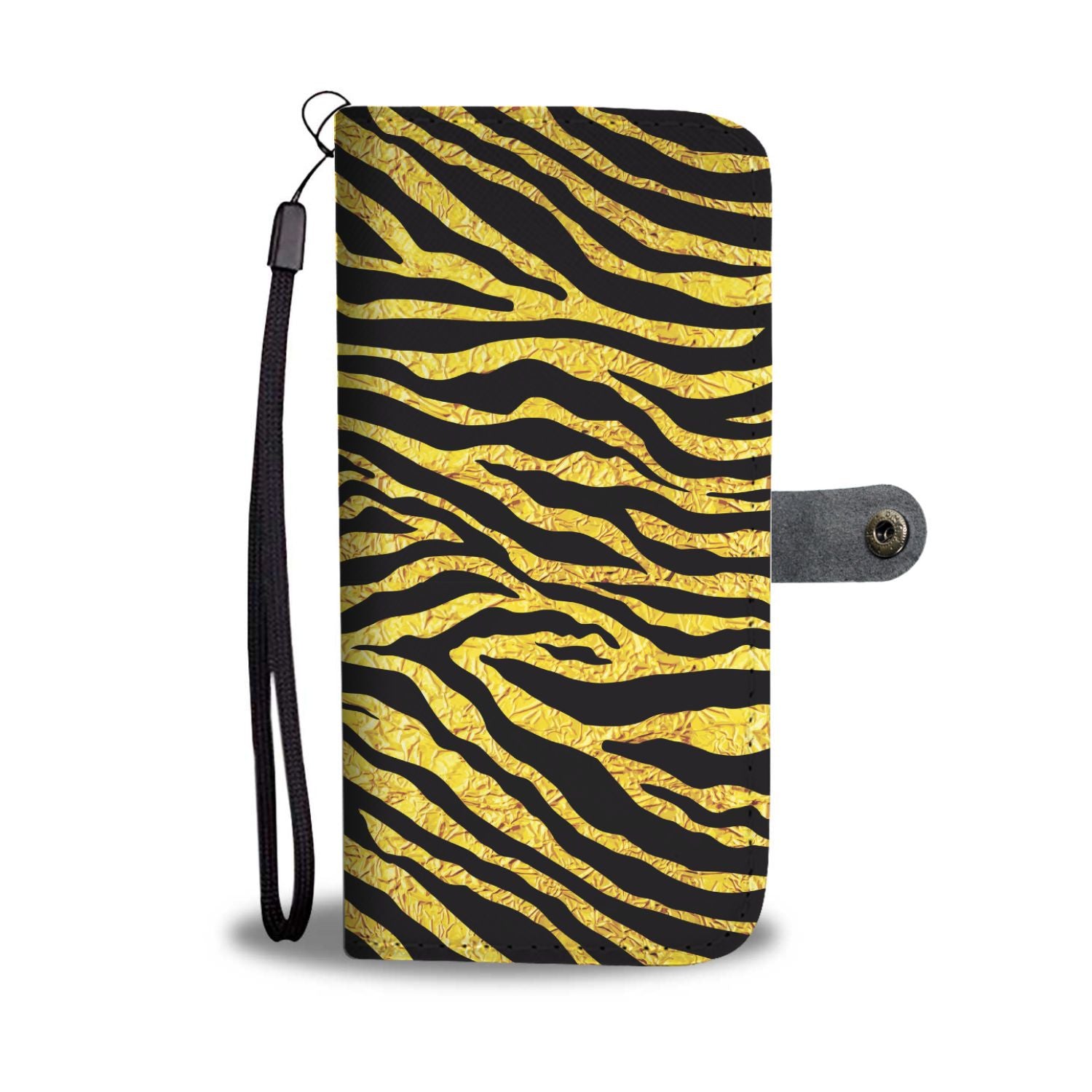 Zebra Gold Wallet Phone Case