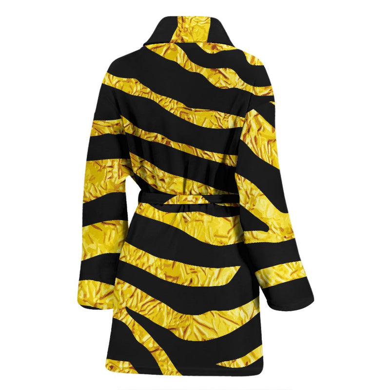 Zebra Gold Women Bath Robe