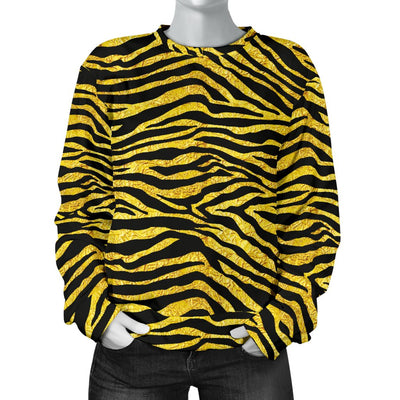 Zebra Gold Women Crewneck Sweatshirt