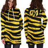 Zebra Gold Women Hoodie Dress