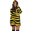 Zebra Gold Women Hoodie Dress