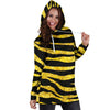 Zebra Gold Women Hoodie Dress