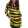 Zebra Gold Women Hoodie Dress