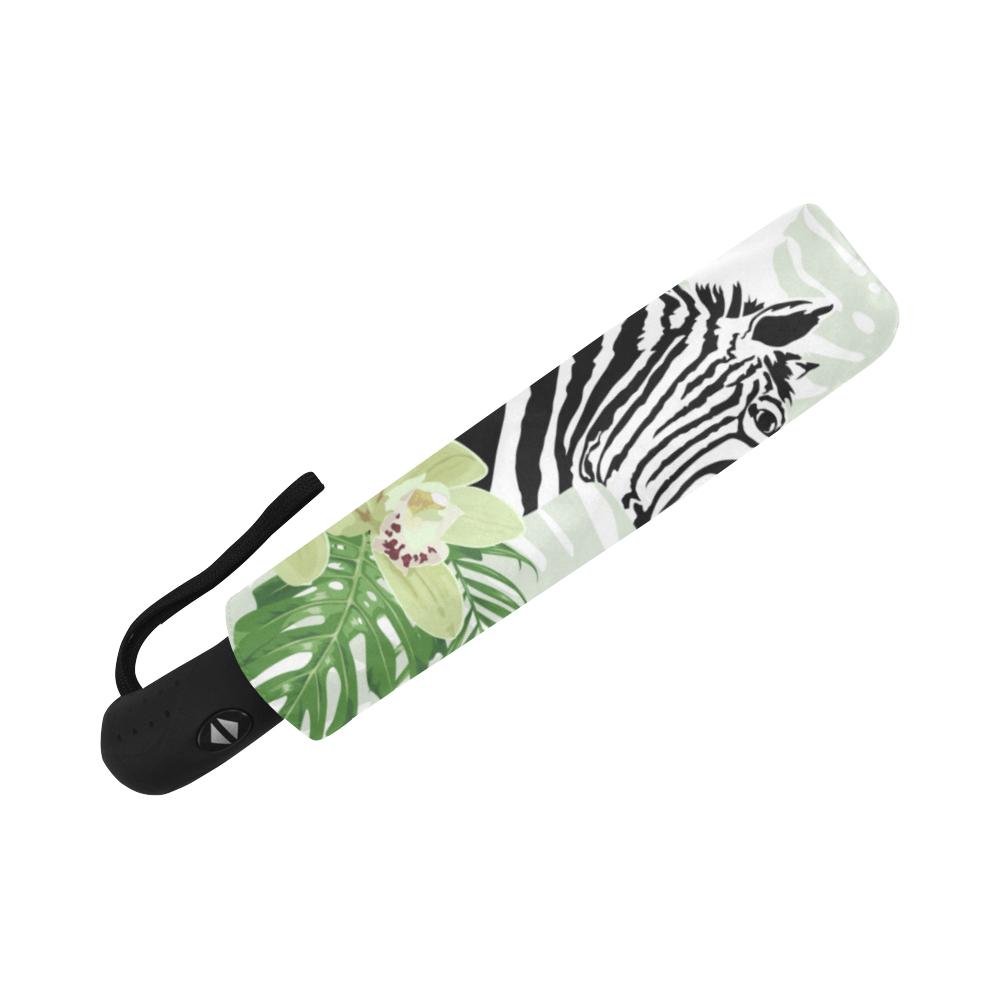 Zebra Head Jungle Automatic Foldable Umbrella