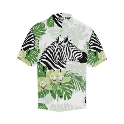 Zebra Head Jungle Men Hawaiian Shirt