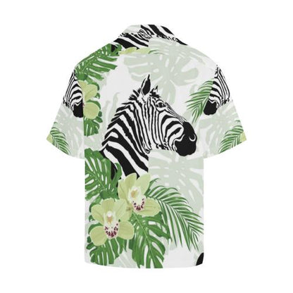 Zebra Head Jungle Men Hawaiian Shirt