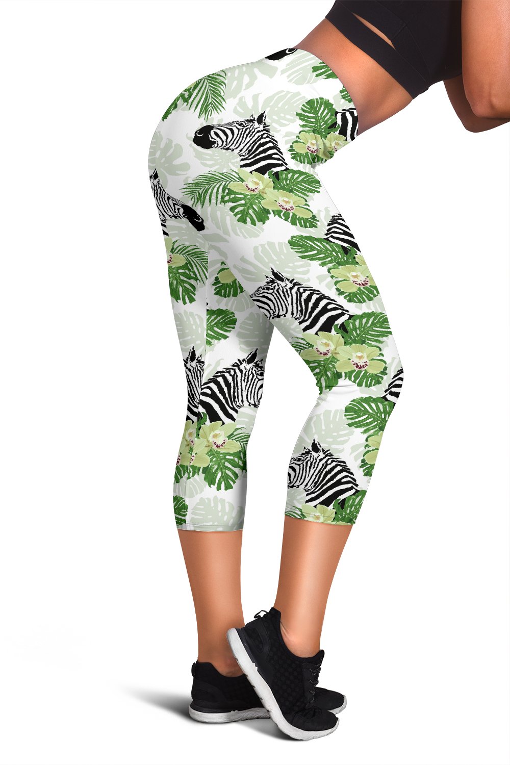 Zebra Head Jungle Women Capris