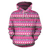 zebra Heart Pink Pattern All Over Print Hoodie