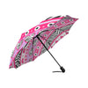zebra Heart Pink Pattern Automatic Foldable Umbrella