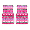 Zebra Heart Pink Pattern Car Floor Mats